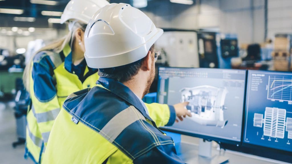 engineers applying enterprise software solutions